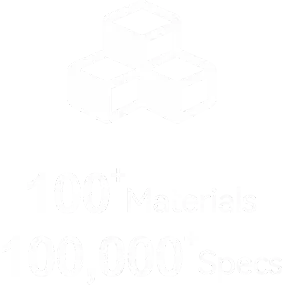 100+ materials 100000+specs