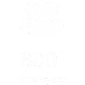 800+ employees